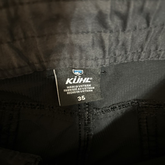 Kuhl Silencr Kargo Shorts Mens 35 Black Hiking Outdoors Stretch Travel Logo - Picture 5 of 10